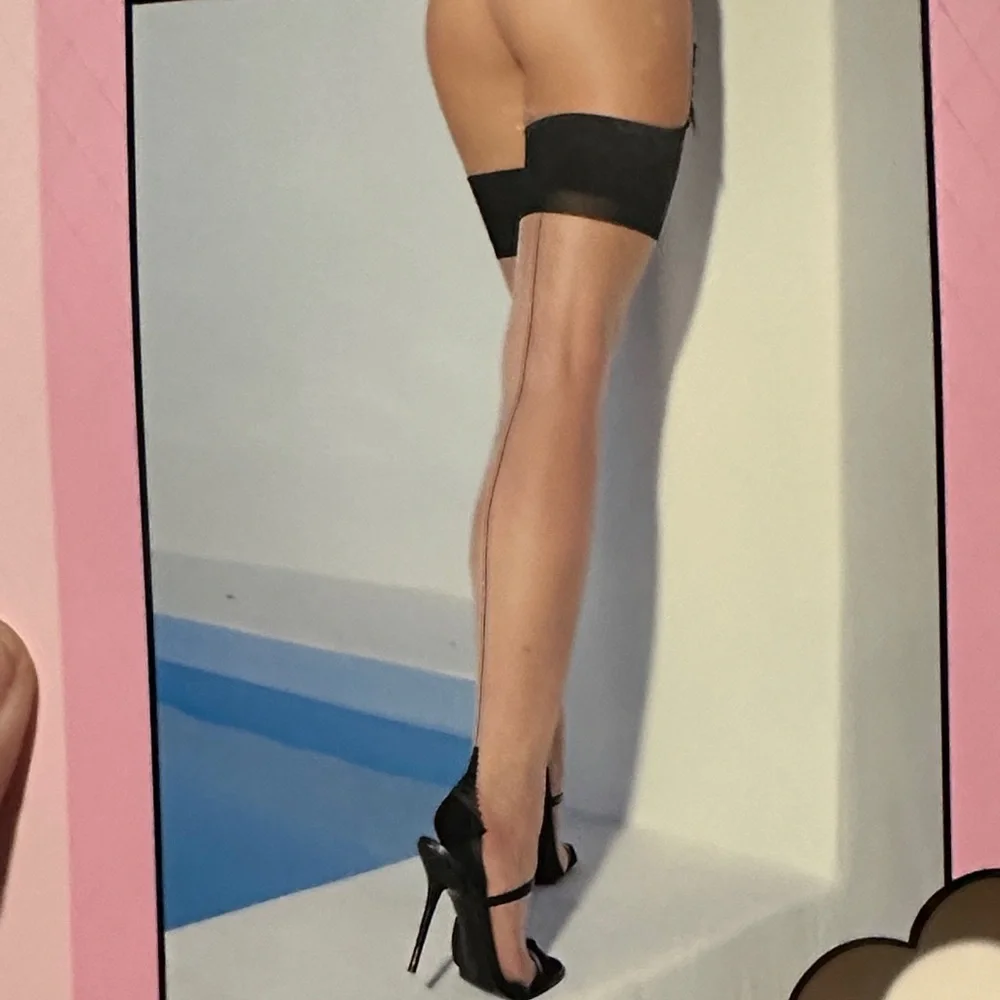 Leg Avenue Black Backseam Stockings